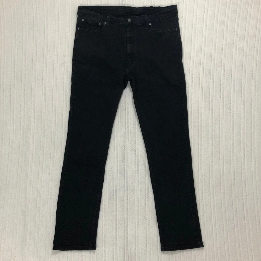 Levis 511 Slim Fit Jeans Mens W40 L34 Black Denim‎ Pants 04511-1907
